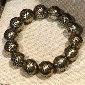 Premier Designs Chevron Gold Stretch Bracelet
